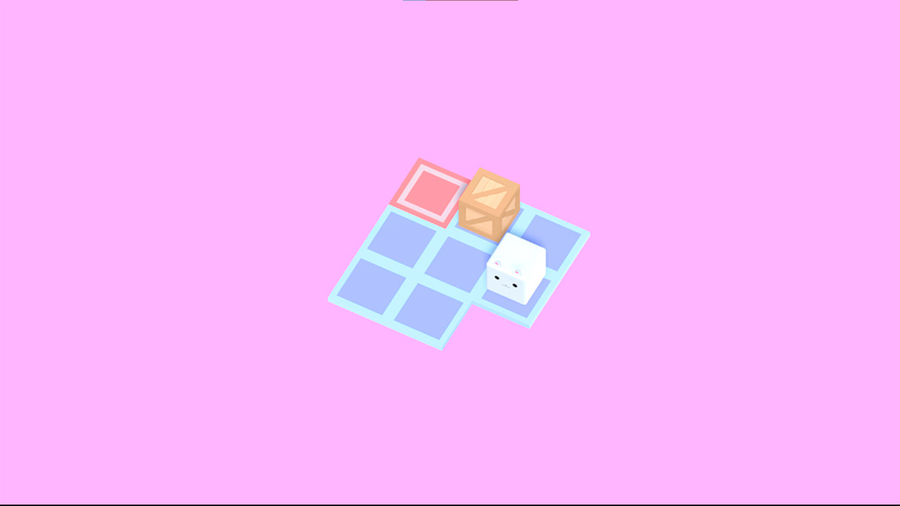 Fluffy Cubed | Sokoban minimalista